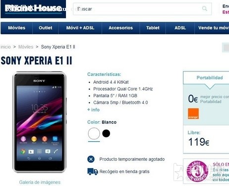 Xperia E1 II 