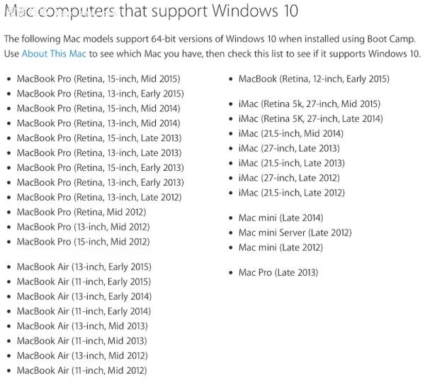 ƻBoot Camp Windows 10֧