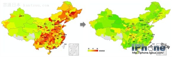 2015年拥堵地图与2016年春节拥堵地图对比